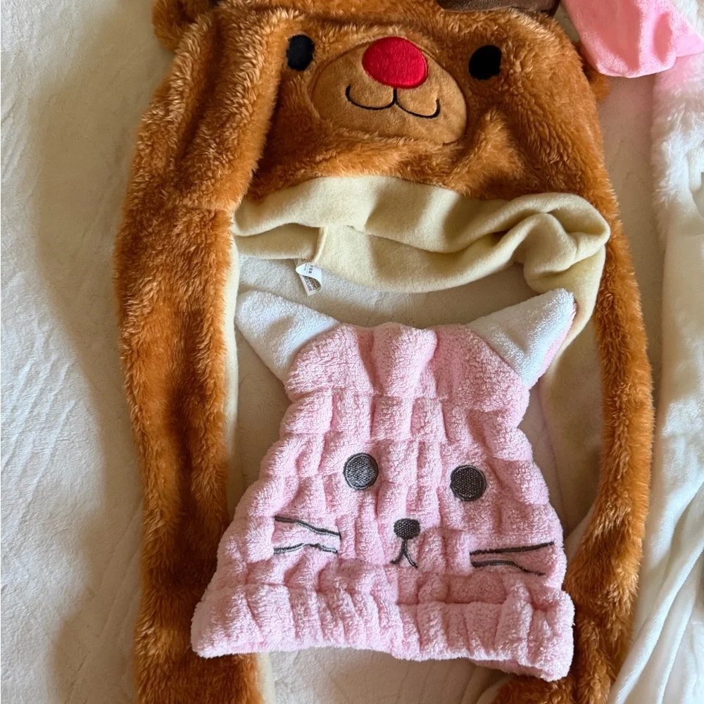 Cute Animal-Themed Plush Hats